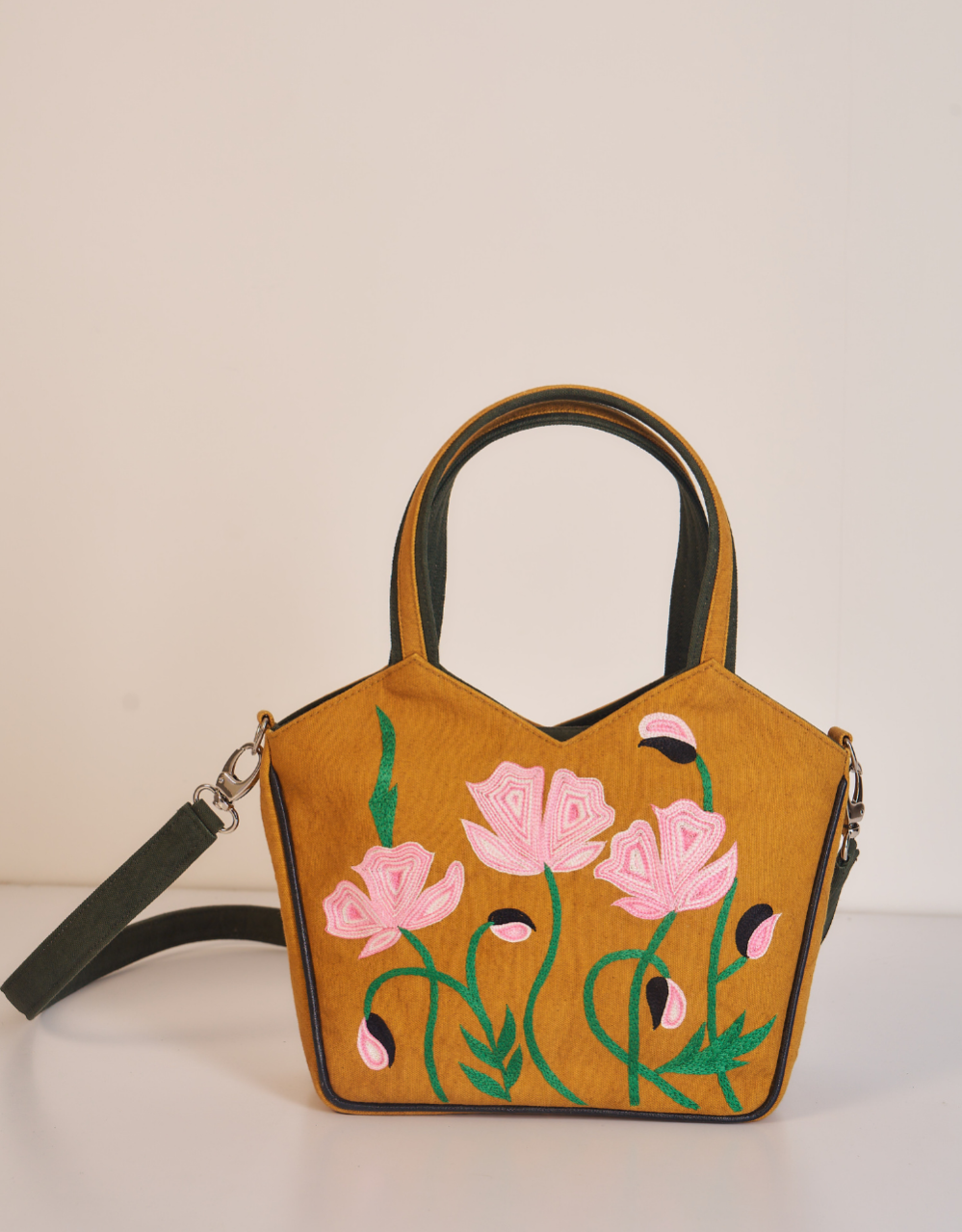 Yellow Floral Crossbody Bag