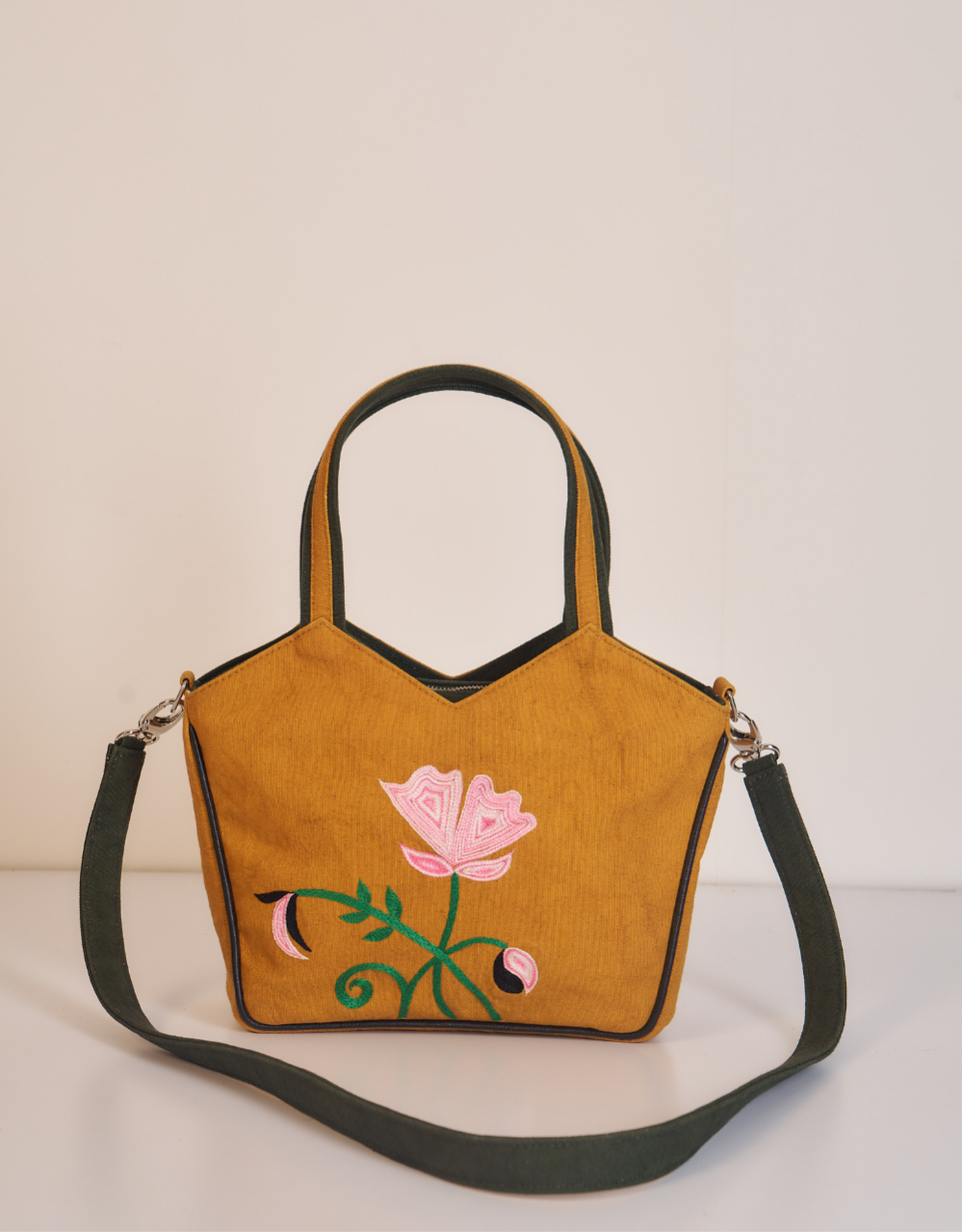 Yellow Floral Crossbody Bag